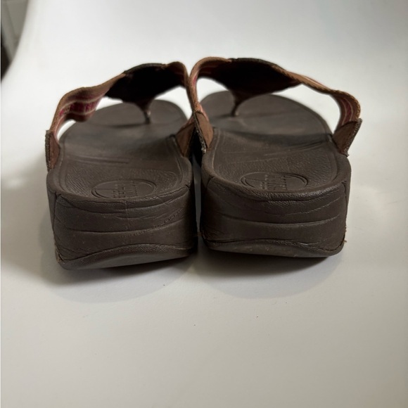 FitFlop Walkstar brown slide thong wedge sandals size 37 - Picture 3 of 7